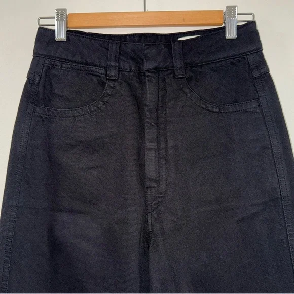Lemaire Women's High Waisted Black Jeans Size 38 - 100% Cotton - Picture 3 of 7